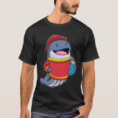 T-shirt Baleine comme pompier avec tuyau (Devant)