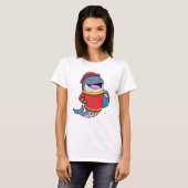 T-shirt Baleine comme pompier avec tuyau (Devant entier)