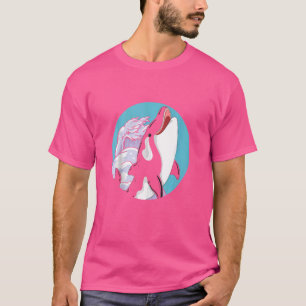 T-shirt Baleine d'animaux marins Vagues d'animaux marins O