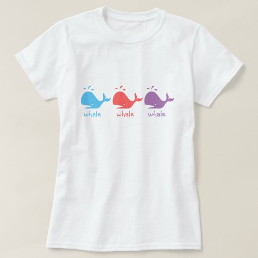 T-shirt Baleine de baleine de baleine (Design devant)