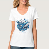 T-shirt 🌊 Baleine de l'Océan Cosmique (Devant)
