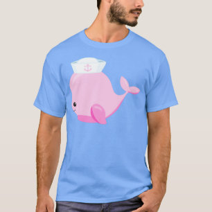 T-shirt Baleine de mer Cute baleine Petite baleine rose ba
