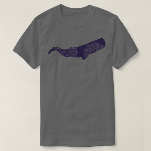 T-shirt Baleine de Sperm Mandala (Design devant)