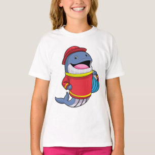 T-shirt Baleine en pompier avec tuyau