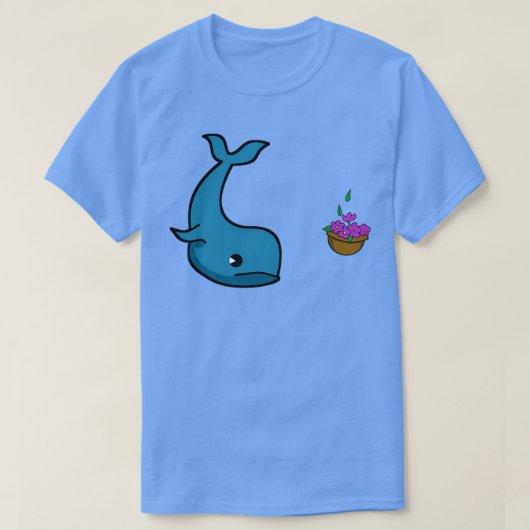 T-shirt Baleine et bol de Petunias (Design devant)
