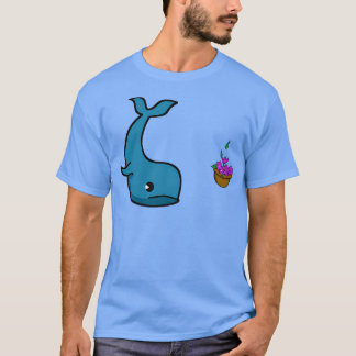 T-shirt Baleine et bol de Petunias