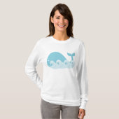 T-shirt Baleine et vagues (Devant entier)
