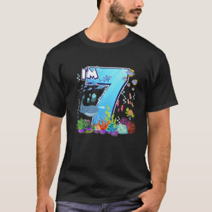 T-shirt Baleine marine poisson océan i`m 7 anniversaire ga