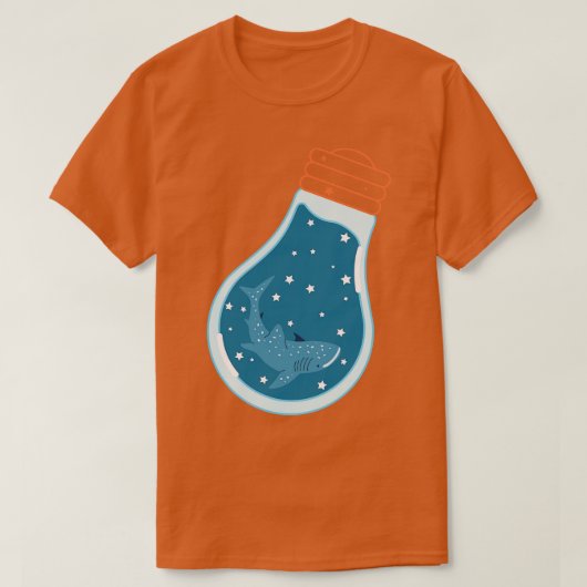 T-shirt Baleine mignonne en ampoule bleue (Design devant)