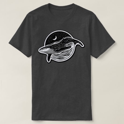 T-shirt baleine noire (Design devant)