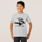 T-shirt baleine Orca pour enfant Pas de pipelines  (Devant entier)