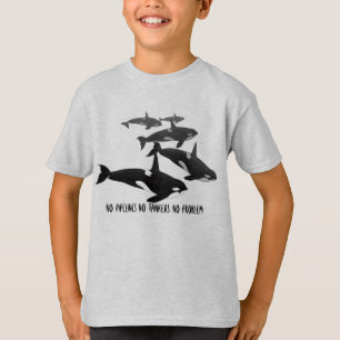 T-shirt baleine Orca pour enfant Pas de pipelines 