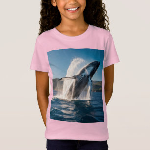 T-Shirt Baleine portant une autre baleine dans l'océan pro