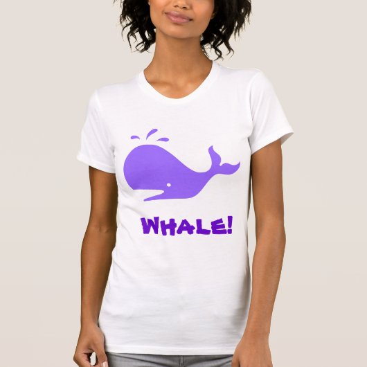 T-shirt Baleine ! Pourpre. Personnalisable (Devant)