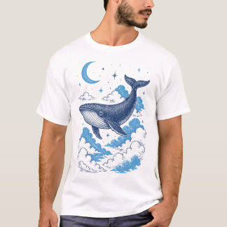 T-shirt Baleine rêveuse du ciel