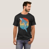 T-shirt Baleine Shark Retro Sunset (Devant entier)