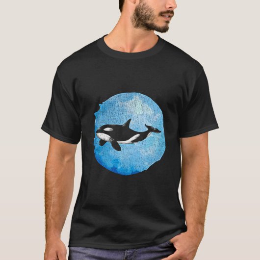 T-shirt Baleine tueuse d'Orca (Devant)