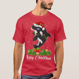 T-shirt Baleine tueuse Lover jumelant Santa Hat Tueur Whal