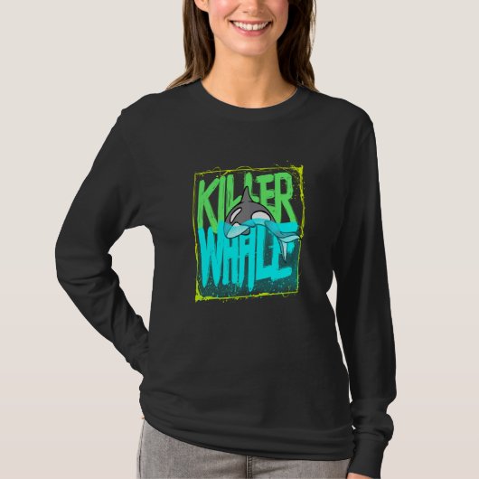 T-shirt Baleine tueuse Océan Orcas Swea (Devant)