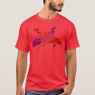 T-shirt Baleines à bosse à baleines à perles mélangent des