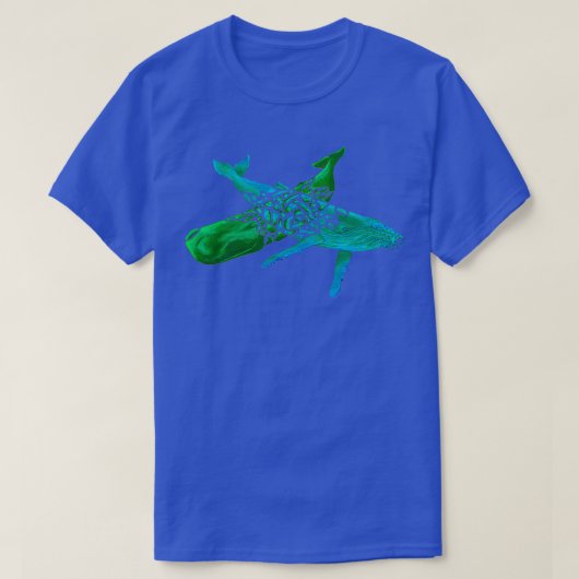 T-shirt Baleines à bosse mélangent turquoisegreen pour (Design devant)