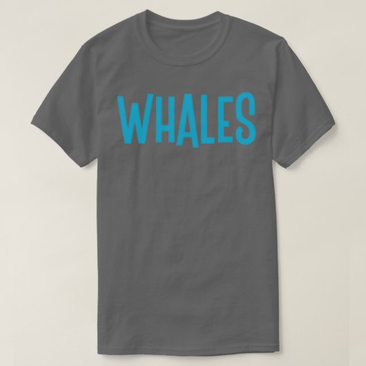 T-shirt Baleines Blue Whale Family Design (Design devant)