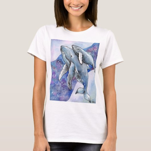 T-shirt Baleines dans Star River (Devant)