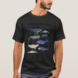 T-shirt Baleines Du Monde Marine Animaux Sauvages Bio Mari