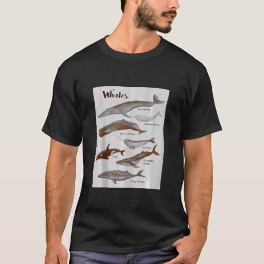 T-shirt Baleines Espèces Baleines Mammifères marins Mammif (Devant)