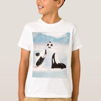 T-SHIRT BALEINES ESPIÈGLES DE BALEINE D'ORQUE JOUANT AU