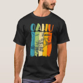 T-shirt Baleines Retro Oahu Hawaii Matching Meilleurs amis (Devant)