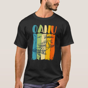 T-shirt Baleines Retro Oahu Hawaii Matching Meilleurs amis