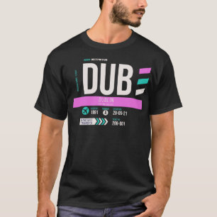 T-shirt Balise de bagage Dublin DUB Airport Code 1