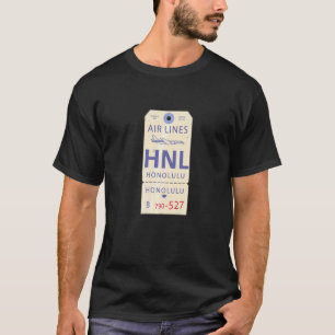 T-shirt Balise de bagage vintage pour Daniel K Inouye Airp