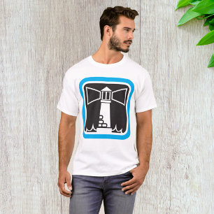 T-shirt Balise de phare gras avec icône Ocean Waves