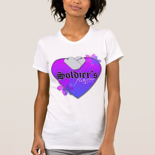 T-shirt Balises de chien militaire en forme de coeur du so (Devant)