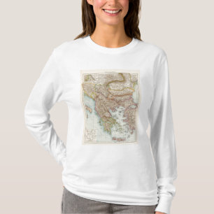 T-shirt Balkanhalbinsel - carte de péninsule balkanique