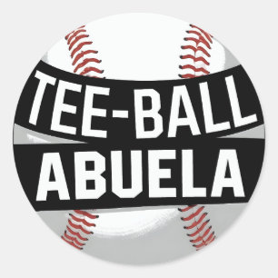 T-shirt-Ball Abuela Latina Teeball Oma Ronde Sticker