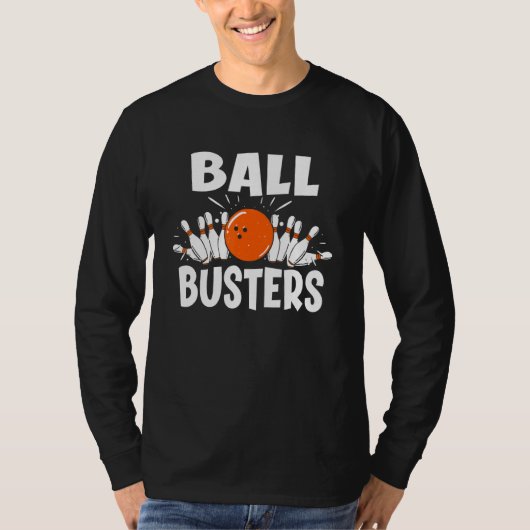 T-shirt Ball Busters Bowling Couple Bowler Alley B (Devant)