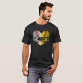 T-shirt Ball Dad Softball Baseball For Men Father Day (Devant entier)