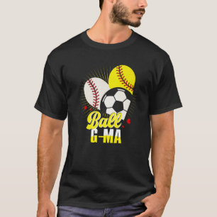 T-shirt Ball G ma Baseball Soft Football Soccer Drôle Mign