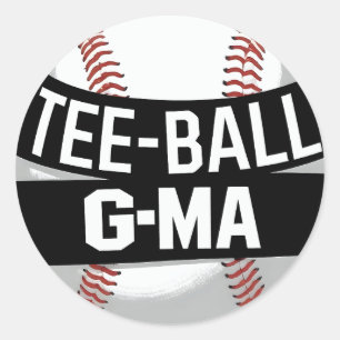 T-shirt-Ball G-Ma Funny Teeball Oma Ronde Sticker