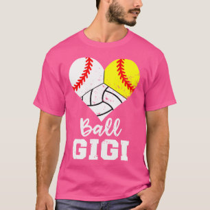T-shirt Ball Gigi Heart Funny Baseball Softball Volleyball