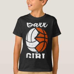 T-shirt Ball Girl Funny Volleyball Basketball Girl Premium