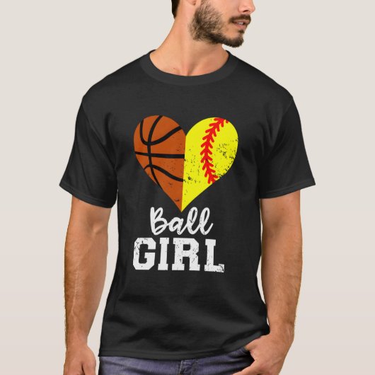 T-shirt Ball He Softball Basketball (Devant)