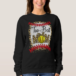 T-shirt Ball mama Softball Leopard Bleaching Moede