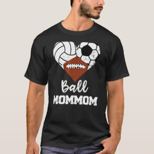 T-shirt Ball Maman Coeur Volley Football Football Football