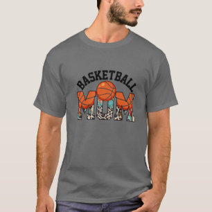 T-shirt Ball Maman Funny Basketball Maman Léopard Fête des