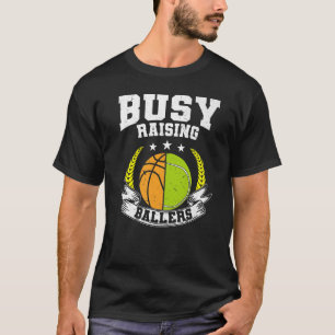 T-shirt Ball Maman Papa Occupé Élevage Ballers Tennis Bask