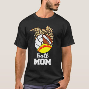 T-shirt Ball Maman Softball Volleyball Football Leopard Ma